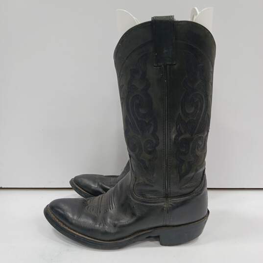 Double H Men's Black Leather Boots Size 9.5D image number 1