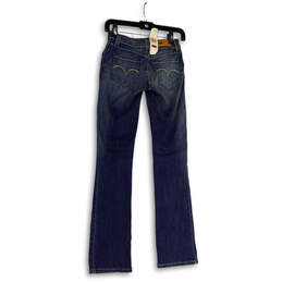 NWT Womens Blue Medium Wash Pockets Bold Curve Denim Bootcut Jeans Size 1M alternative image