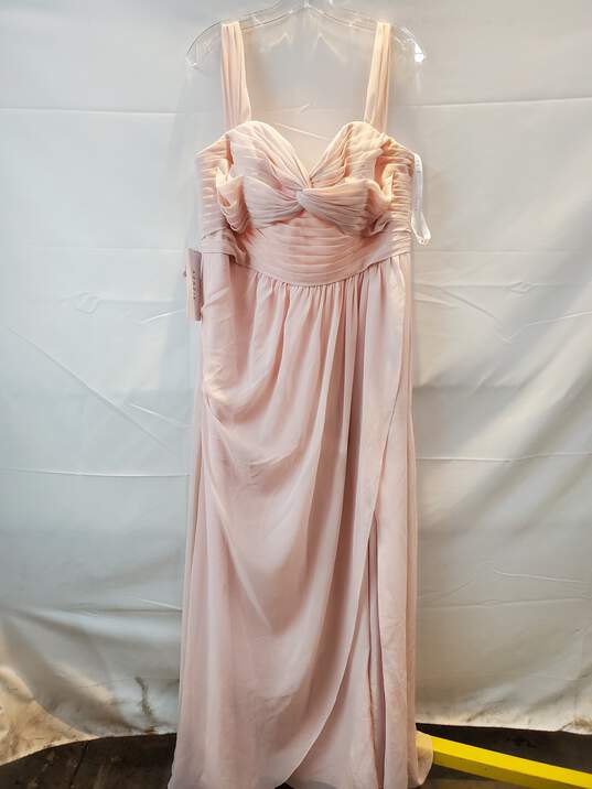 Azazie Blushing Pink Millie Sleeveless Dress Women's Size A18 image number 1