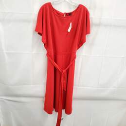Ann Taylor Women's Red Stretch Blouson Dress Size 14 NWT