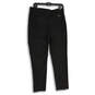 Womens Black Flat Front Pockets Straight Leg Pull-On Dress Pants Size Large image number 2