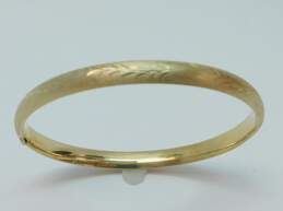 14K Yellow Gold Vintage Etched Bangle 6.5g