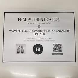 Coach C270 Runner Beige Sneakers Women's Size 7.5B alternative image