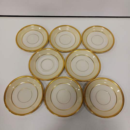 Set of 8 Lenox Bellaire B-368-A Golden Saucers image number 2