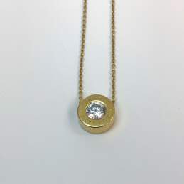 Designer Michael Kors Gold-Tone Crystal Cut Stone Pendant Necklace alternative image