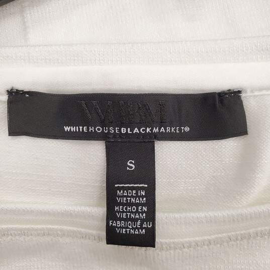 White House Black Market Women White Long Sleeve S NWT image number 1