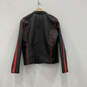 Mens Black Red Collared Long Sleeve Front Pocket Full-Zip Jacket Size Large image number 2