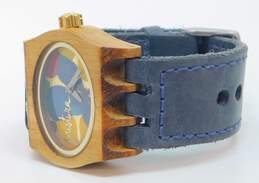 Mistura Timepieces 091693 Wooden Case & Leather Band Unisex Watch 36.2g alternative image