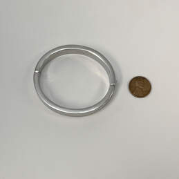 Designer J. Crew Silver-Tone Nickel-Free Classic Hinged Bangle Bracelet