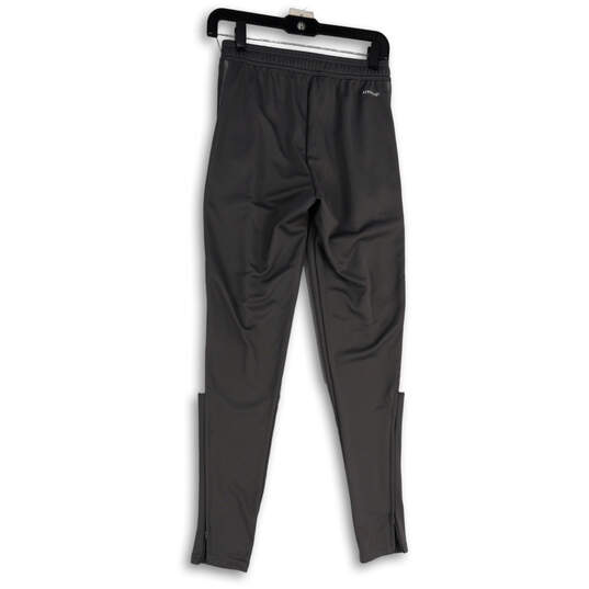 Womens Gray Aeroready Tiro 21 Elastic Waist Drawstring Track Pants Size XS image number 2