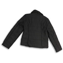 Womens Black Long Sleeve Collared Full-Zip Puffer Jacket Size Medium alternative image