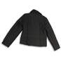 Womens Black Long Sleeve Collared Full-Zip Puffer Jacket Size Medium image number 2