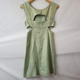 Maeve Sleeveless Shiny Green Midi Dress Women's 0 alternative image