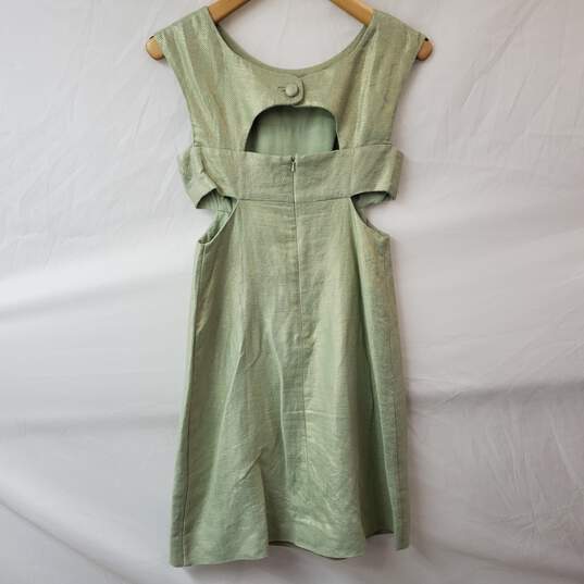 Maeve Sleeveless Shiny Green Midi Dress Women's 0 image number 2