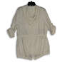 NWT Womens White Long Sleeve Hooded Full-Zip Jacket Size Medium image number 2
