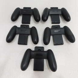 5 Joycon Controllers Comfort Grips Nintendo Switch Black alternative image