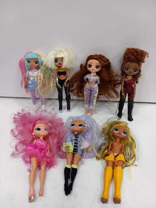 Bundle of 7 Assorted L.O.L. Surprise! Fashion Dolls image number 1
