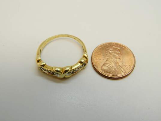 Elegant 14K Yellow Gold Diamond Accent Ring 2.9g image number 5