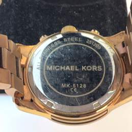Designer Michael Kors MK-5128 Stainless Steel Round Quartz Analog Wristwatch alternative image