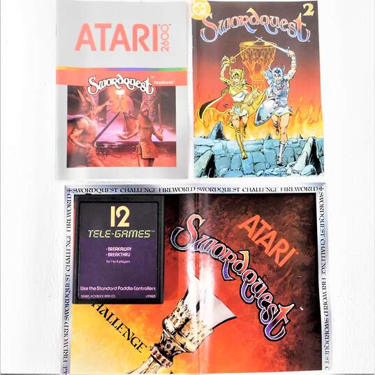 Atari 2600 Video Game Lot of 2 CIB Sword Quest image number 2