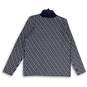NWT Liz Claiborne Womens Blue White Geometric Mock Neck Pullover Sweater Size M image number 2