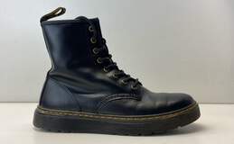 Dr. Martens Zavala Black Leather Combat Boots Unisex Adults Size 9M/10L