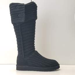 UGG Tall Knit Upper Boots Black 7