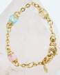Fancy 14k Yellow Gold Pastel Colored Crystals Baby Infant Bracelet 3.9g image number 1