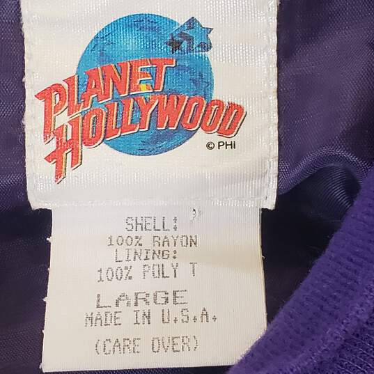 Planet Hollywood Graphic Unisex Purple Jacket L image number 3