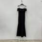 Womens Black Strapless Off The Shoulder Back Ruffle Maxi Dress Size 8 image number 1