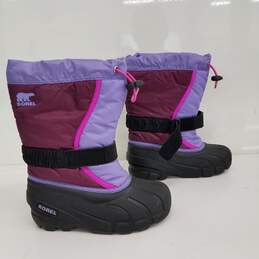 Sorel Youth Flurry Purple Winter Boots Size 13