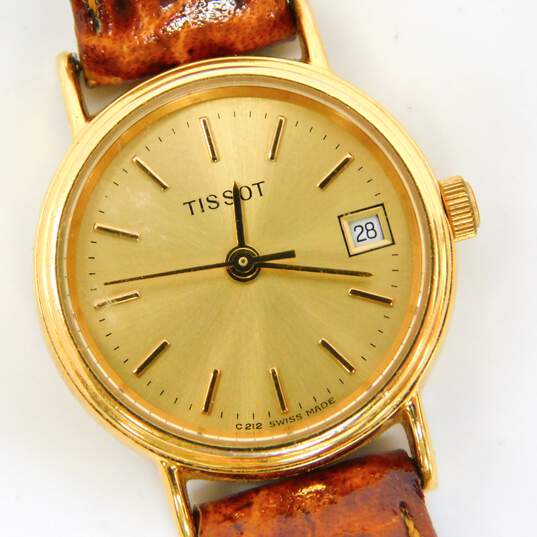 Tissot Swiss 7 Jewels Leather Band Women's Watch In Original Box 166.2g image number 2