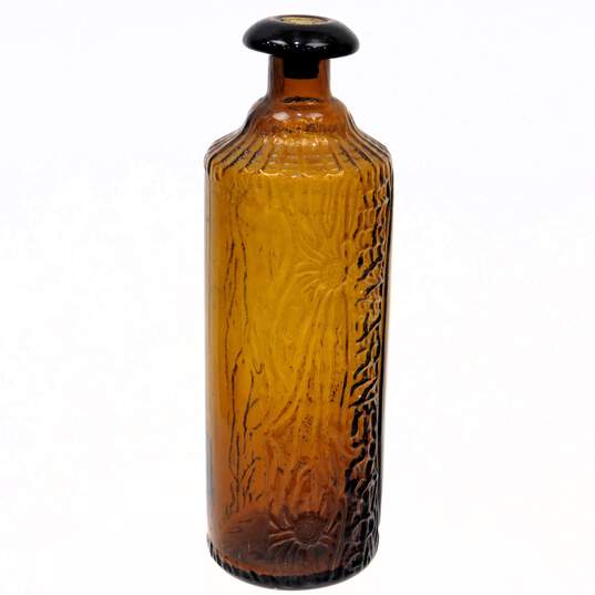 Antique Tippecanoe H.H. Warner & Co. 1883 Bitters Figural Log Amber Glass Bottle image number 2