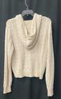 Brandy Melville Women's Beige Zip Up Cable Knit Sweater - Size SM image number 2