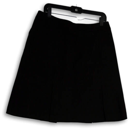 Womens Black Regular Fit Flat Front Pull-On A-Line Skirt Size 10 image number 1