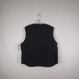 Mens Regular Fit Sleeveless Slash Pockets Sherpa Lined Full-Zip Vest Size Large alternative image