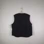 Mens Regular Fit Sleeveless Slash Pockets Sherpa Lined Full-Zip Vest Size Large image number 2