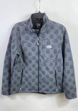 The North Face Women Gray Printed Jacket L