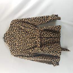 Ann Taylor Leopard Coat Women XS Brown alternative image