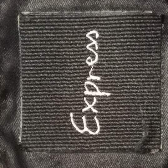 Express Women Black Funnel Collar Puffer Jacket L image number 4