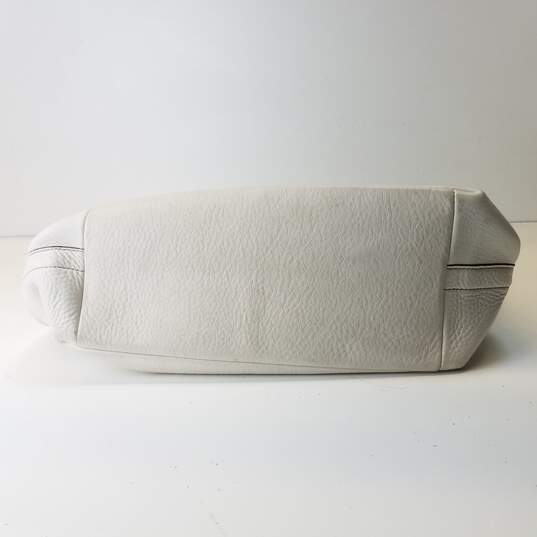 Buy the COACH 5715 White Pebbled Leather Hobo Large Tote Bag Handbag