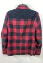 Coach Men Red Plaid Wool Jacket Shirt - Size Small image number 2