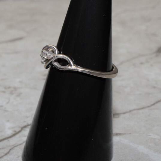 10K White Gold Diamond Accent Ring Size 6 - 1.4g image number 3