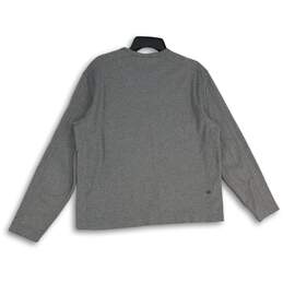 Mens Gray Long Sleeve Crew Neck Side Zipper Pocket Pullover Sweater Size XL alternative image
