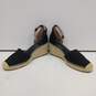 Kate Spade Black Canvas Wedge Sandals Women's Size 8B image number 2