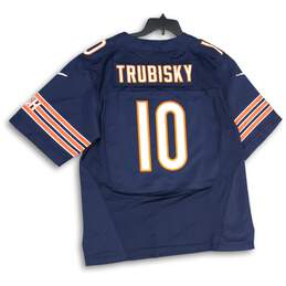 Nike Mens Blue Orange NFL Chicago Bears Mitchell Trubisky #10 Pullover Jersey M alternative image
