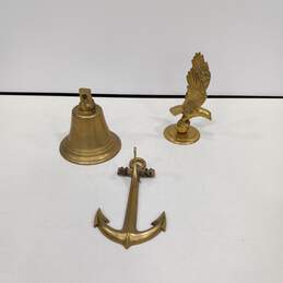 Bundle of Three Assorted Brass Sculptures/Figurines