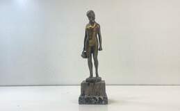 JENSEN 8.5 in Tall Bronze Statuette Signed Miniature Sculpture on Marble Base