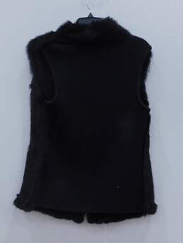 Women's June Black Fur Vest Size S alternative image
