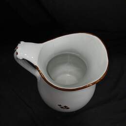 Vintage Anthony Shaw White Ceramic with Gold Tone Pitcher alternative image